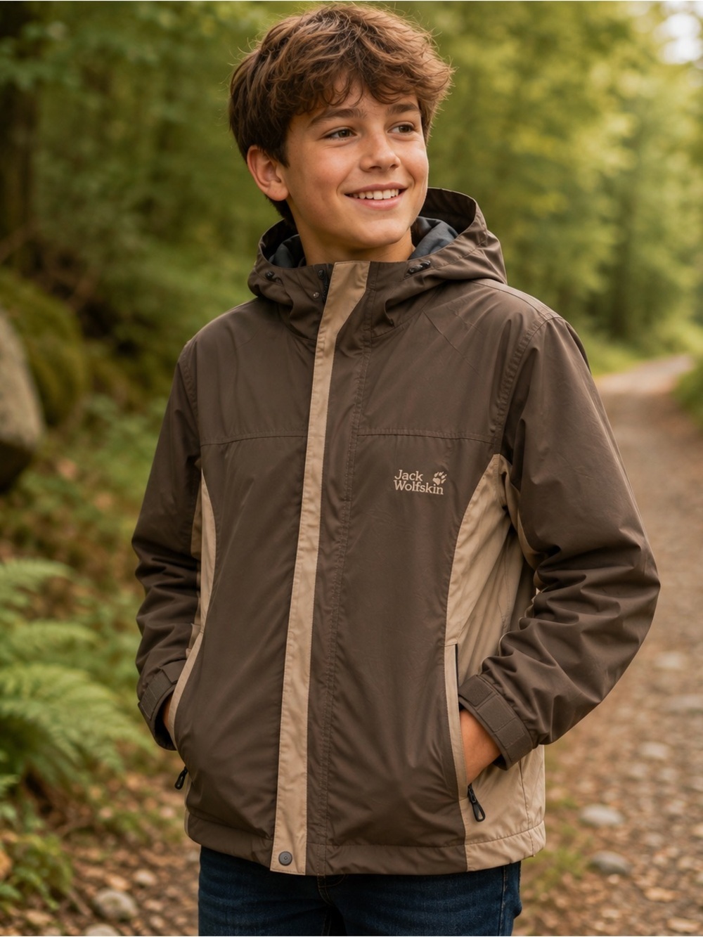 Jack Wolfskin Youth Rain Jacket – Size Large